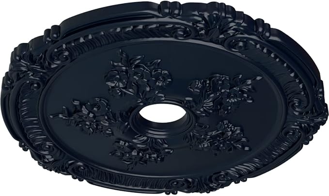 26"OD x 3 3/4"ID x 1 1/2"P Attica with Rose Ceiling Medallion (Fits Canopies up to 4 1/2"), Hand-Painted Midnight Dream
