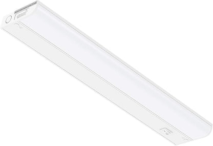 Inlight 18-inch Hardwired Only LED Under Cabinet Lighting, Soft White(3000K), Dimmable, Matte White Finished, ETL Listed, IN-0201-12-WH