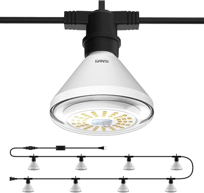 SANSI 192W String LED Grow Light, 1500W Equiv. Full Spectrum 4000K Daylight Plant Light, 120° Wide Beam Angle IP54 Waterproof High PPFD LED Lamp Outdoor for Greenhouse