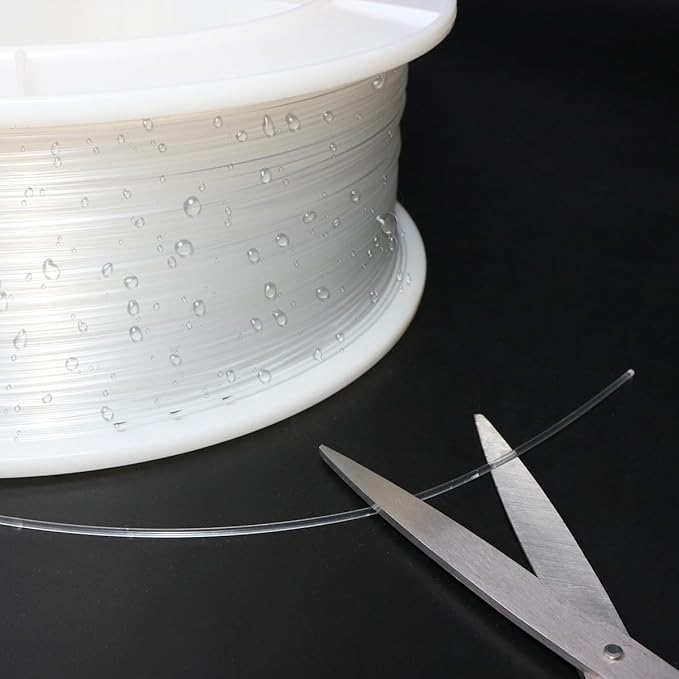 AZIMOM PMMA 0.08in(2mm) 1148ft(350Meter) Plastic End Glow Fiber Optic Roll Cable for Fiber Optic Starlight Kits Project Twinkle Star Sky Ceiling Headliner Decor