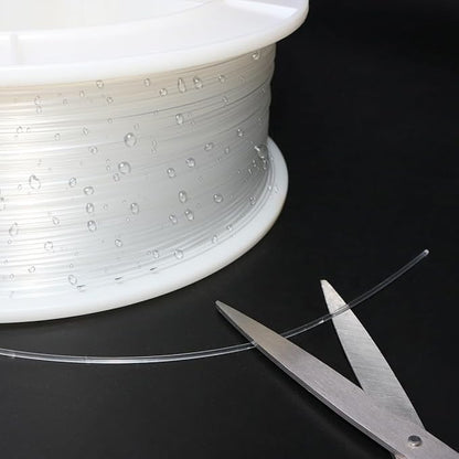 AZIMOM PMMA 0.08in(2mm) 1148ft(350Meter) Plastic End Glow Fiber Optic Roll Cable for Fiber Optic Starlight Kits Project Twinkle Star Sky Ceiling Headliner Decor