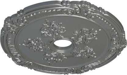 Ekena Millwork CM26ATSLS Attica with Rose Ceiling Medallion, Silver, 26" x 3-3/4" x 1-1/2"