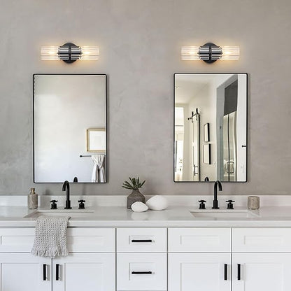 Crystal Wall Sconces Set of Two, 13" Modern Brass Sconces Lighting with K9 Crystal Lampshade,Indoor Wall Sconce Bedroom Wall Light Fixtures for Living Room Bathroom Hallway Stairs Entryway