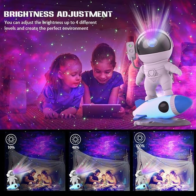 Star Projector, Galaxy Projector Night Light,Astronaut Starry Light Projector with Bluetooth Speaker Remote and Timer,Christmas Projector Light for Bedroom Decor,Game Rooms,Home Theatre