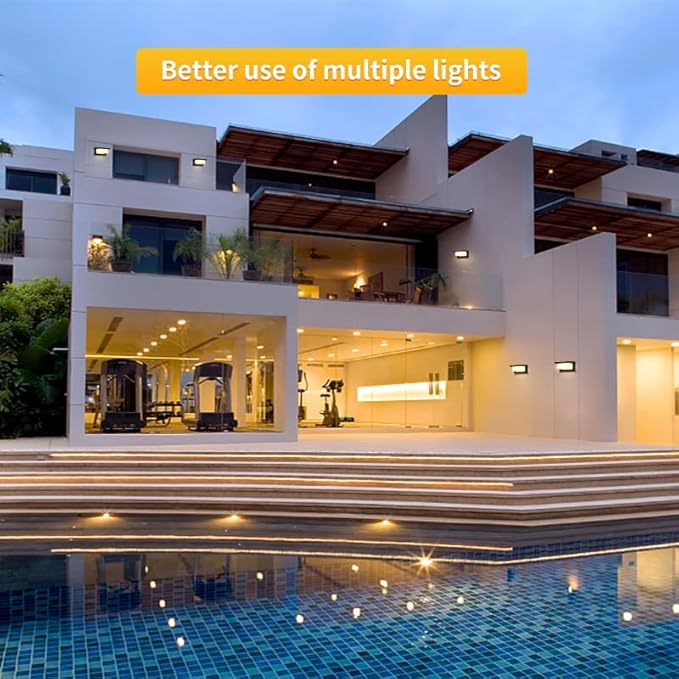 LED 18W Minimalist Horizontal Rectangular Outdoor Wall Sconce Light, Black, Warm White, IP64 Waterproof, Patio, 10.24 x 4.81 x 4.81 Inches