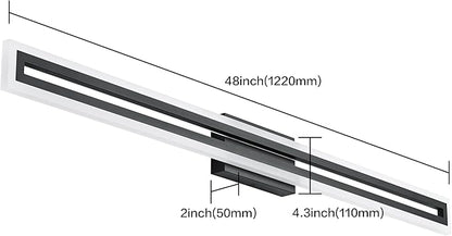 SOLFART Bathroom Light Over Mirror Bathroom Light Fixtures Vanity Lights Black Vanity Lights for Mirror Led Light Fixtures 6000K