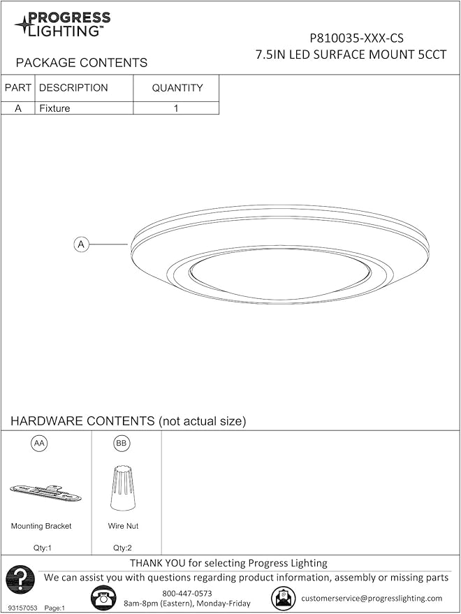 Progress Lighting Intrinsic Collection 7.5 in. 3000K Integrated LED Recessed Surface Mount Integrated LED Downlight for Living Rooms