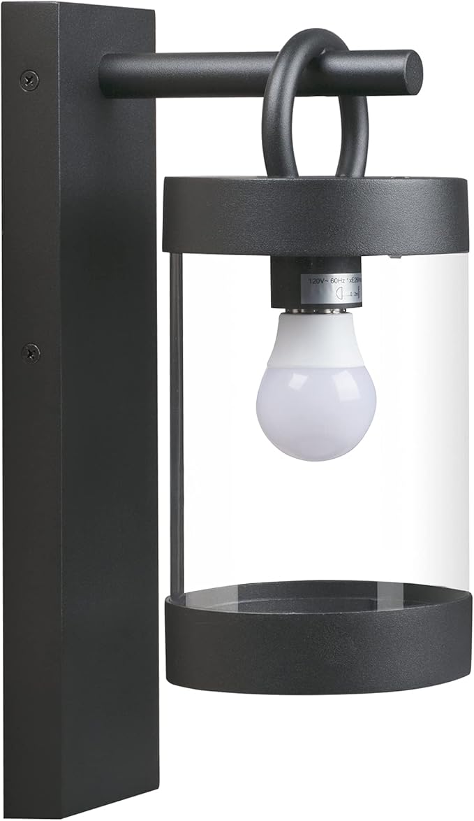 Dusk to Dawn Outdoor Wall Lighting 2 Pack Black Exterior Wall Lantern Sconce Fixture with E26 Base for Porch Patio Garage House