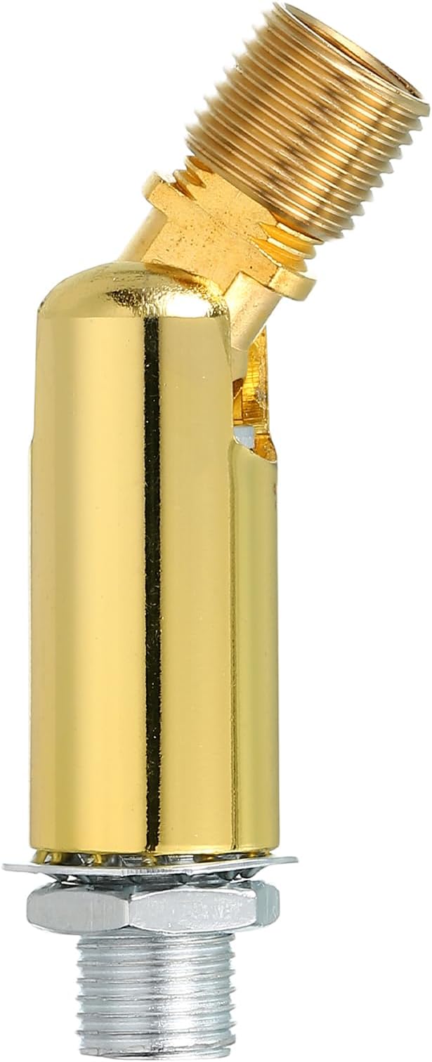 MECCANIXITY Sloped Ceiling Adapter, 180 Degree 46x15mm M10 Fine Thread Sloped Ceiling Light Fixture Adapter Kit for Ceiling Pendant Light Chandelier Track Suspend(Bright Gold)
