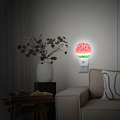 Watermelon Night Light Plug-in Sleep Lamp Led Dusk to Dawn Night Light for Bedroom