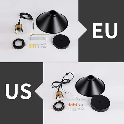 Industrial Retro Black Iron Kitchen Restaurant Bar Balcony Hanging Pendant Light (1 Pack)