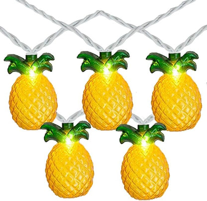 GOOTHY Pineapple String Lights, 8.5Ft Tropical Beach Themed Party Decorations Patio String Lights with 10 Pineapple Lights for Outdoor Home Summer Party Camping Bars Hawaiian Theme Wedding Decor