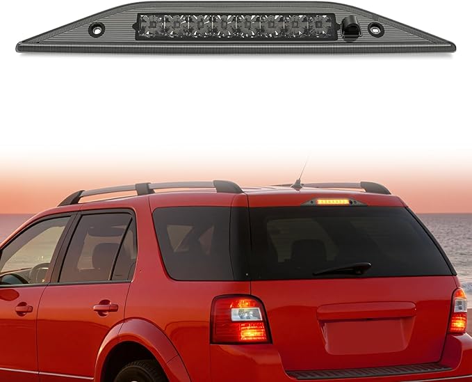 Nilight Third Brake Light Tail High Mount 3rd Stop Lights Smoked Lens Compatible with Ford Freestyle 2005 2006 2007 and Ford Taurus X 2008 2009 Van SUV Rear Center Cab Lamp