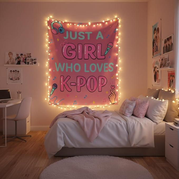 Perleddom Kpop Blankets Gifts for Girls K Pop Birthday Graduation Gifts for Fans K-Pop Lovers Throw Blanket Korean Fantasy Anime Blanket Kpop Merch Stuff K Pop Music Gift for Women for Bed 50"x60"