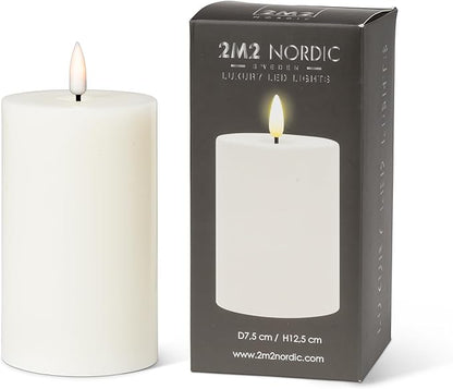 Abbott Collection Wax LED Flameless Pillar Candle - Sand (3x5 H)