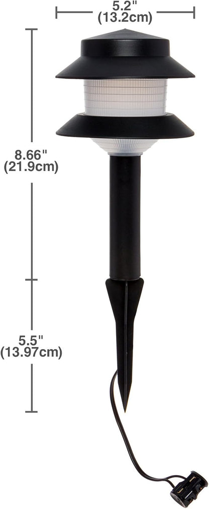 Paradise Plastic Path Stake Light (Black, 4 Pack)