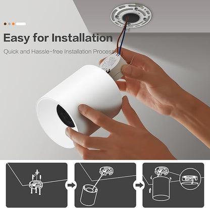 OKELI Modern LED Cylinder Ceiling Lights, White Dimmable Hallway Living Room Kitchen Flush Mount Ceiling Lamps COB 20W 4000K 3Pack