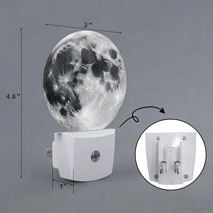 Moon Planet Night Light Plug-in Sleep Lamp Led Dusk to Dawn Night Light for Bedroom