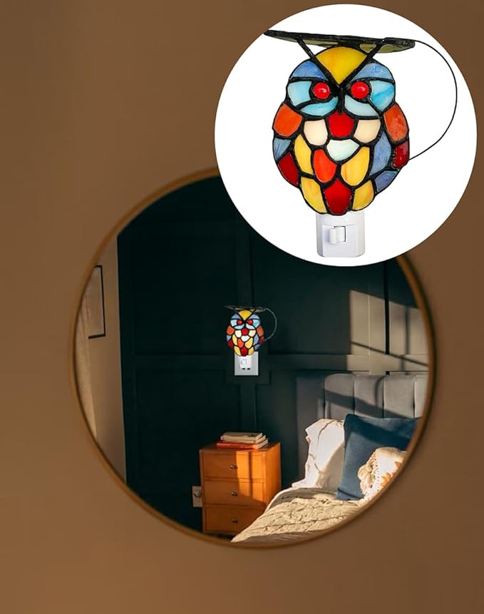 HUIMEIJU Stained Glass Night Light.HMJ7031 (Owl)
