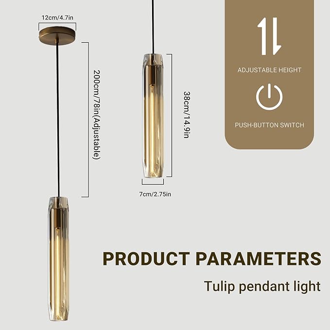 Pendant Lights Kitchen Island Pendant Lights Pendant Light fixtures Kitchen Pendant Light pendent Light 15" Amber Crystal lampshade Island Pendant Lights for Kitchen