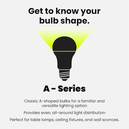 Feit Electric LED Clear A19 Medium Base Light Bulb - 60W Equivalent - 15 Year Life - 810 Lumen - 2700K Soft White - Dimmable | 4-Pack
