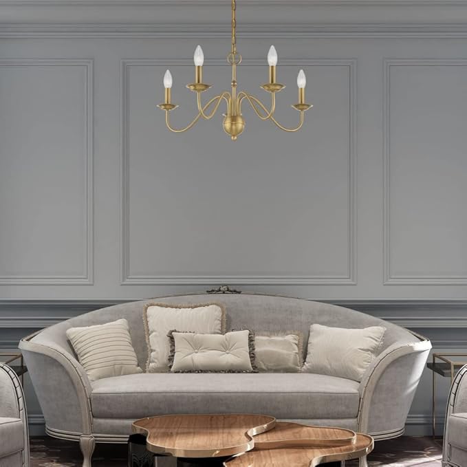 Livex Lighting 5 Lt Antique White Chandelier