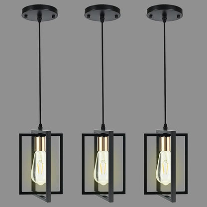 3 Pack Black Pendant Lights Kitchen Island, Industrial Island Lights for Kitchen with Durable Metal Shades, Kitchen Island Lighting for Dining Room, Entryway, Restaurant