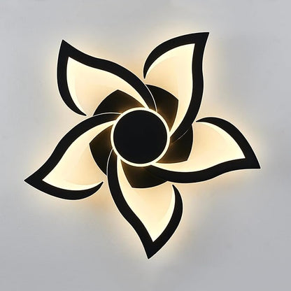 24" Modern Geometric Ceiling Light Fixture, Black Dimmable 3 Colors LED Close to Ceiling Light Fixtures with Remote, Low Profile Flush Mount Ceiling Light for Kitchen, Living Room