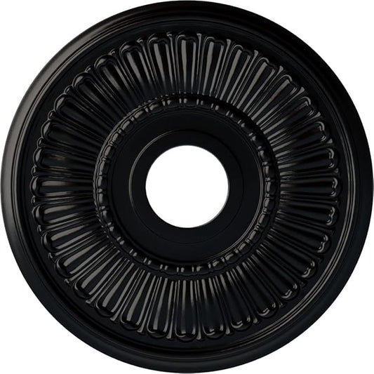 Ekena Millwork Melonie Ceiling Medallion, Jet Black