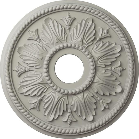 Ekena Millwork CM18ED1PCF Edinburgh Ceiling Medallion, Pot of Cream