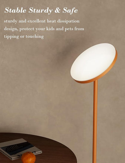 OHLUX Orange Floor Lamp, 32W/2500LM Super Bright Dimmable Sky LED Modern Torchiere Standing Lamp, LED Floor Reading Lamp with 4 Color Temperatures, Remote Touch Control, 1 Hour Timer for Living Room