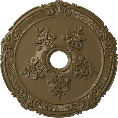 26"OD x 3 3/4"ID x 1 1/2"P Attica with Rose Ceiling Medallion (Fits Canopies up to 4 1/2"), Hand-Painted Mississippi Mud