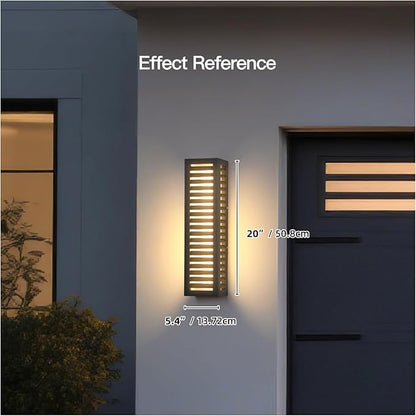 MVBT Outdoor Wall Lights, 20" Large Front Porch Light Fixtures Waterproof, 3000K Modern Outdoor Sconce Lights Hardwired, Patio Wall Light Fixture for House Outside Garage Doorway Hallway Garden