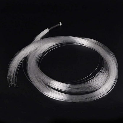 AZIMOM PMMA Plastic 50pcs*0.04in*6.5ft Fiber Optic Cable Strands End Glow Roll Bunch Fiber String for Star Sky Roof Ceiling Decoration All Kind LED Light Engine Driver