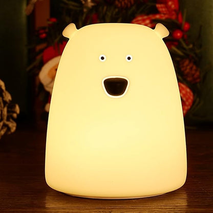 ZKLiLi Night Light for Kids Lamp, 16 Colors Lamp Cute, Dimmable Baby Night Lights for Nursery,Silicone Rechargeable Nightlight for Kids Room, Kawaii Room Decor (GJDB01)