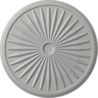 33 1/8"OD x 3 1/2"ID x 1 3/8"P Leandros Ceiling Medallion (Fits Canopies up to 5"), Hand-Painted Frost
