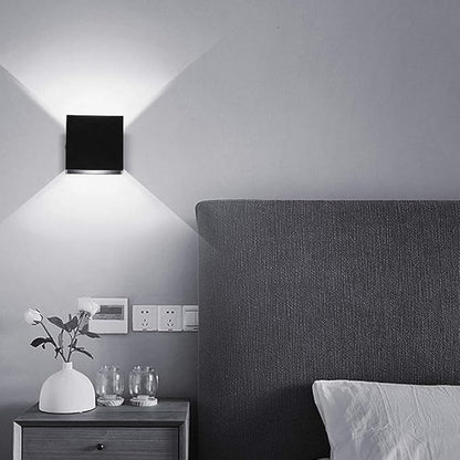 Lightess Mini LED Wall Sconces Dimmable 10W, Modern Wall Lamp Black Up Down Wall Mount Lights Mini Metal for Living Room Hallway Bedroom Decor, Cool White, O1186TP