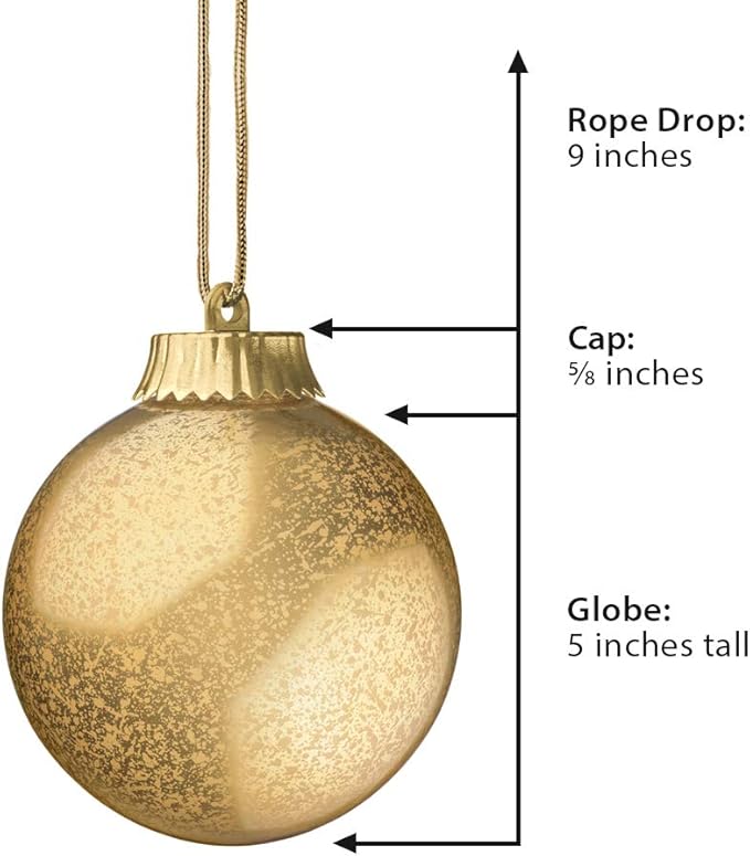 Xodus Innovation WP550-3 Outdoor LED Ornament, Battery Powered 5 Inch Pulsing Globe Lights with Dusk Sensor (Pack of 3) (Gold)