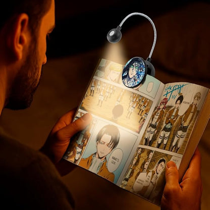 WITHit Clip On Book Light – Dimmable LED Reading Light for Books and eBooks, Reduced Glare, Portable, Cute Bookmark Light for Kids & Adults, Batteries Included (Eren Pathways, Attack on Titan)
