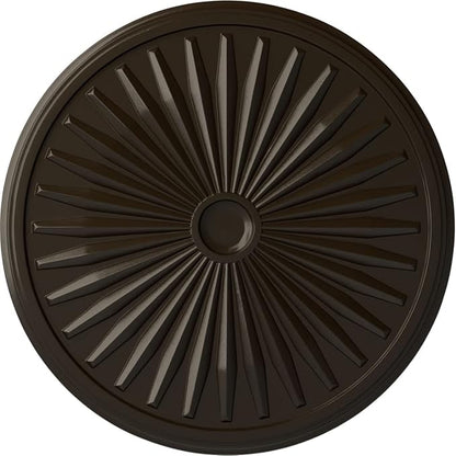 33 1/8"OD x 3 1/2"ID x 1 3/8"P Leandros Ceiling Medallion (Fits Canopies up to 5"), Hand-Painted Stone Hearth