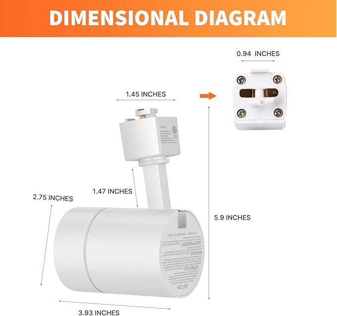 ALAMPEVER LED Track Lighting Heads for J Type,Dimmable Track Lighting Fixtures Ceiling for Wall Art,12W Track Light,800LM, CRI90, 3000K Soft White,75W, 8Pack,White