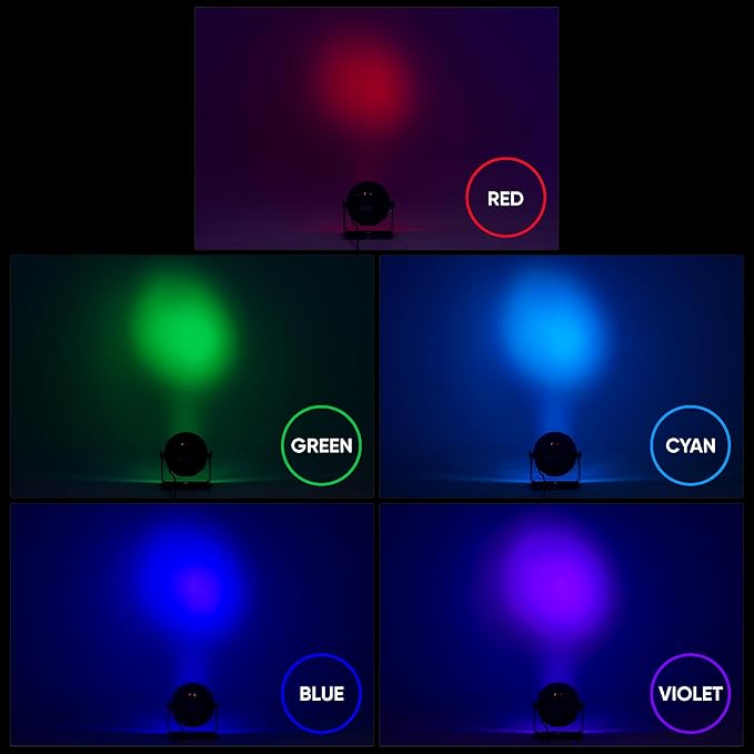 CHAUVET DJ – Slim Par 56 Ils Compact Led Wash Light | 108 RGB LEDs for Color Filled Output | Ils Compatible Coordinated Shows | On Fixture Color Control Without DMX | Power Linking Capability