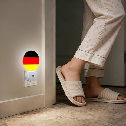 Germany Flag Night Light Auto Sensor Led Dusk to Dawn Lamp Home Decor for Men Women