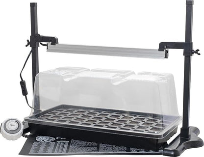 SunBlaster Seed Starting Growing Herbs Kit SL1611208 Grow Light, Stand, Tray, Dome, Heat Mat Timer & Plugs