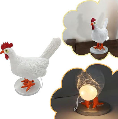 3D Egg-Laying Chicken Lamp - USB LED Table Light, DIY-Friendly & Compact | Ideal Easter/Birthday Gift for Chicken Lovers, Whimsical Home Decor