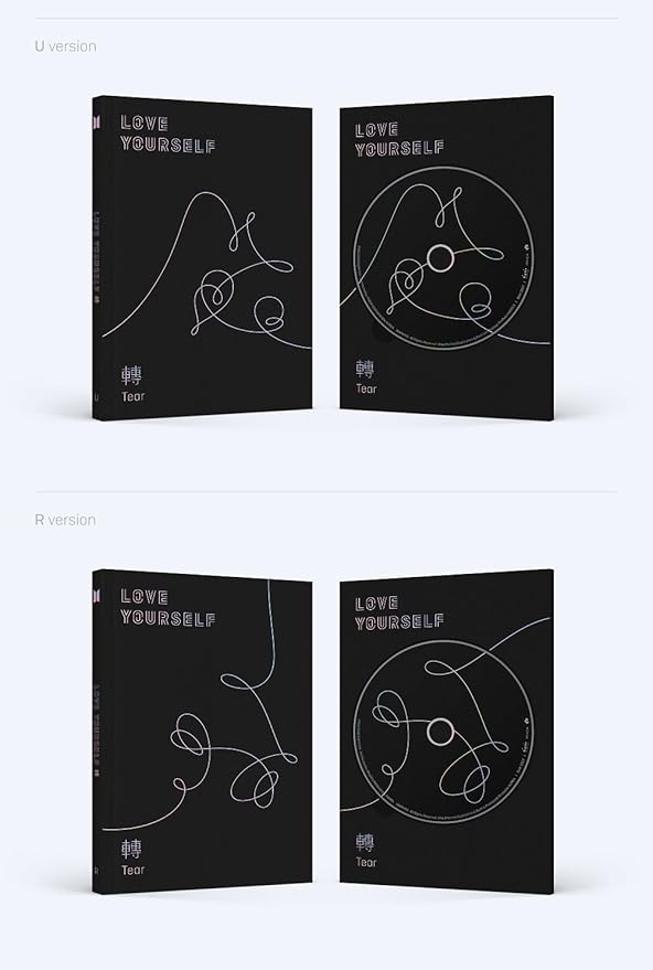BTS-[Love Yourself 轉'Tear'] 3rd Album 4 Ver SET CD+104p PhotoBook+20p Mini Book+1p PhotoCard+1p Staing PhotoCard K-POP Sealed