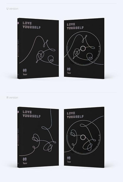 BTS-[Love Yourself 轉'Tear'] 3rd Album 4 Ver SET CD+104p PhotoBook+20p Mini Book+1p PhotoCard+1p Staing PhotoCard K-POP Sealed