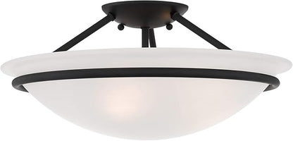 Livex Lighting 4824-04 Newburgh 3-Light Ceiling Mount, Black
