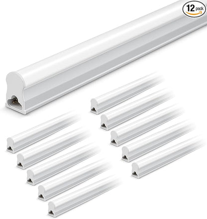 4FT LED Shop Lights, 2200LM 6500K Super Bright LED light Bar, 20W Linkable Shop Lights, Garage Light Ceiling and Under Cabinet Light Strips for Workshop, Basement with ON/OFF Switch, 12 Pack