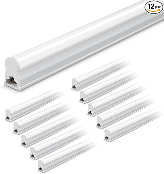 4FT LED Shop Lights, 2200LM 6500K Super Bright LED light Bar, 20W Linkable Shop Lights, Garage Light Ceiling and Under Cabinet Light Strips for Workshop, Basement with ON/OFF Switch, 12 Pack